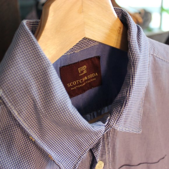 Scotch & Soda LS tight checkered print button down - Picture 2 of 4